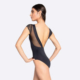 Só Dança "Elena" Cap Sleeve Floral Mesh Adult Leotard