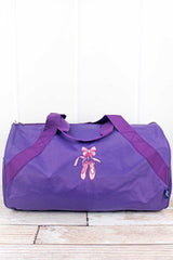 Embroidered Ballerina Slippers Barrel Duffel Bag Bags NGil Purple