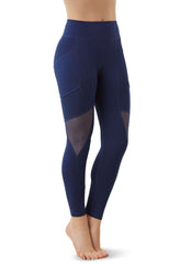 FlexTek Mesh Pocket Leggings Bottoms FlexTek Child S Navy