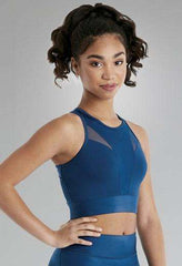 FlexTek Shimmer Crop Top Tops Balera Child L Navy