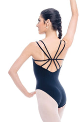 "Gioconda" Adult Double Strap Camisole Leotard Leotards Só Dança Adult P Black