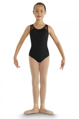 Girls Mesh Tank Leotard - Miame Heart Scoop Neck