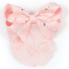 Hologram Dot Bow with Snood Hair Accessories Dasha Designs Pink
