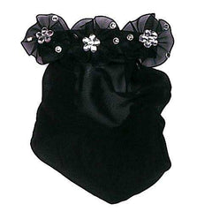 Jeweled Pinwheel with Snood Hair Accessories Dasha Designs Black