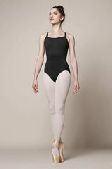 Ladies Messina Flock Mesh Open Back Camisole Leotard Leotards Mirella