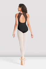 Ladies Mirella Open Back Mesh Leotard Leotards Mirella Adult P Black