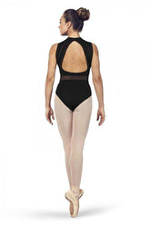 Ladies Solene High Neckline Open Back Tank Leotard Leotards Bloch Adult P Black