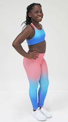 Candy Pink Marine Ombre Leggings