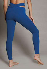 Natasha Cutout Waist Leggings Bottoms Ivy Sky Adult XS Sodalite