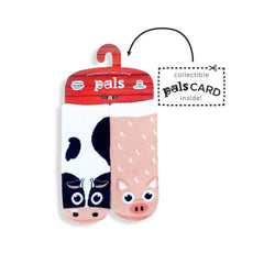 Pals Kids Mismatched Crazy Fun Socks Socks Two Left Feet Cow & Pig Ages 1-3