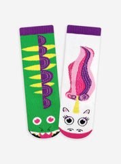 Pals Kids Mismatched Crazy Fun Socks Socks Two Left Feet Dragon & Unicorn Ages 1-3