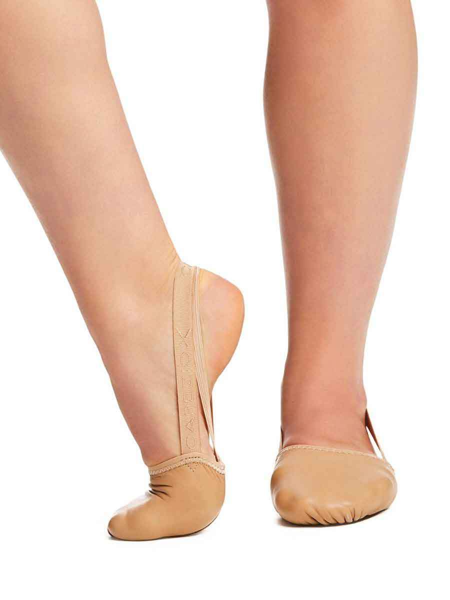 Half Sole Turners - Pirouette II Leather Adult Lyrical Shoe Lyrical Shoes Capezio X-Small Nude