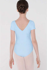 Child Pirouette Short Sleeve Leotard Wear Moi Dance Ballet Sky