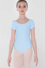 Child Pirouette Short Sleeve Leotard Wear Moi Dance Ballet Sky