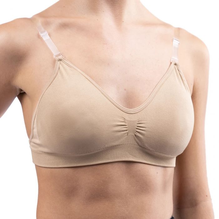 Convertible Dance Bra with Clear Straps and Clear Backstrap - Pretty Little  Dancer