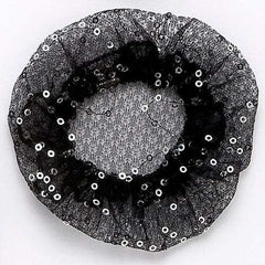 Sequin Accent Bun Cover Hair Accessories Dasha Designs Black