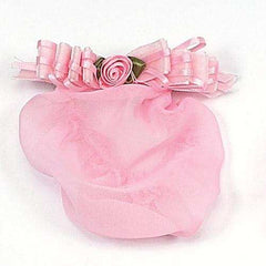 Velvet Ribbon/Satin Rose Snood Hair Accessories Dasha Designs Black
