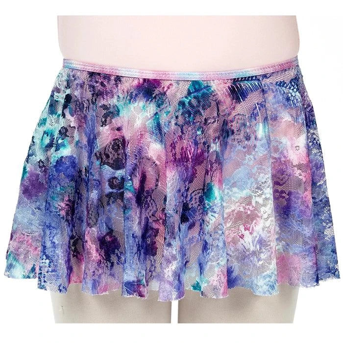 Girls Feather-Dyed Tapered Pull On Skirt - Dasha Designs 4440