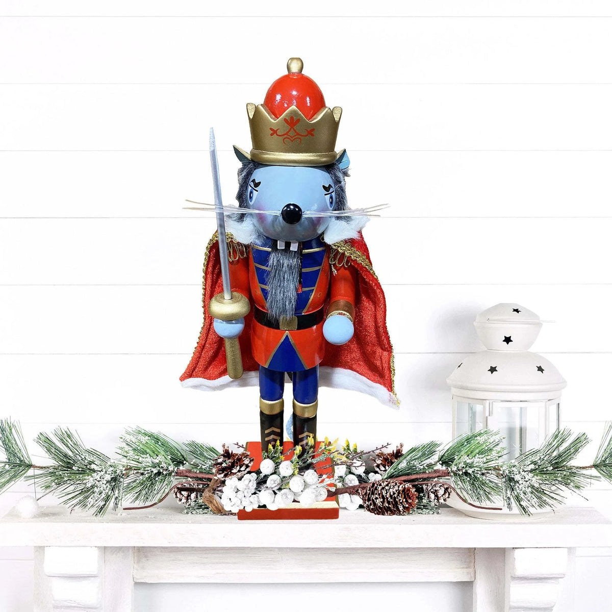 Mouse King 14-Inch Wooden Nutcracker