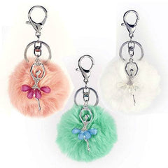 Dance Keychain - Plush Ball Ballet Dancer
