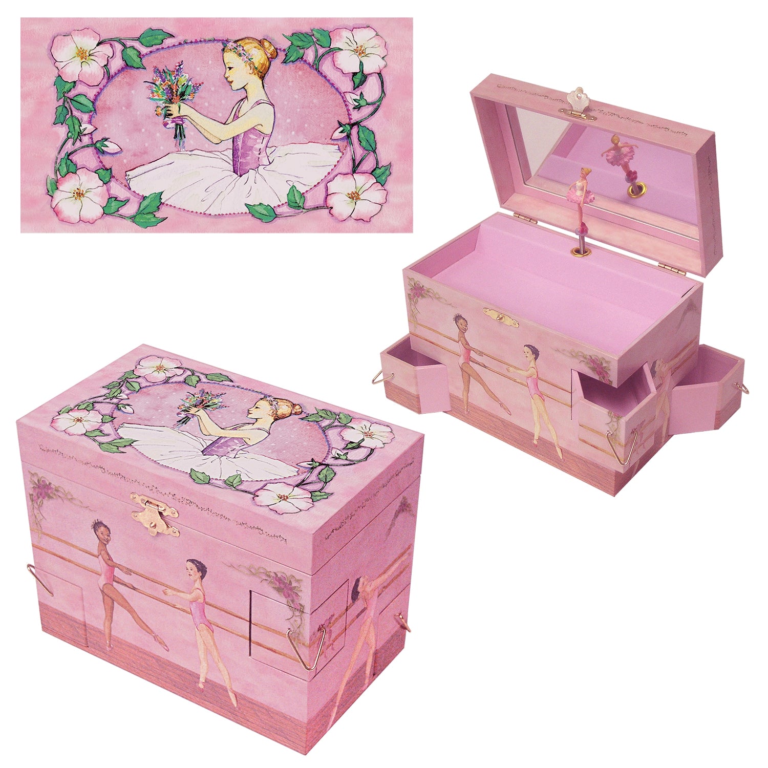 Enchantmints Ballet School Musical Jewelry Box with twirling ballerina