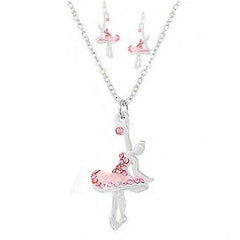 3D Ballerina Necklace/Earring Set Gifts Dasha Designs 