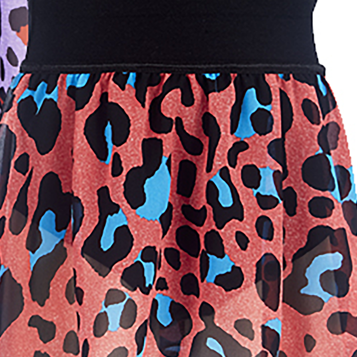 Dasha Designs 4333AP girls animal print pull-on dance skirt