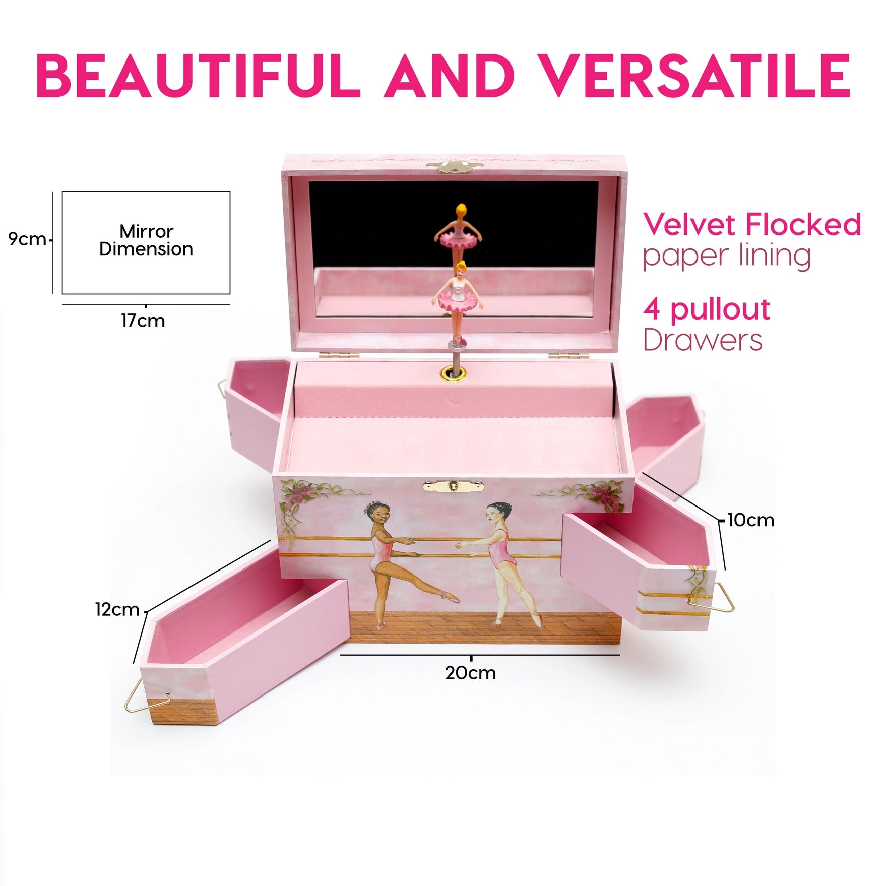 Enchantmints Ballet School Musical Jewelry Box with twirling ballerina