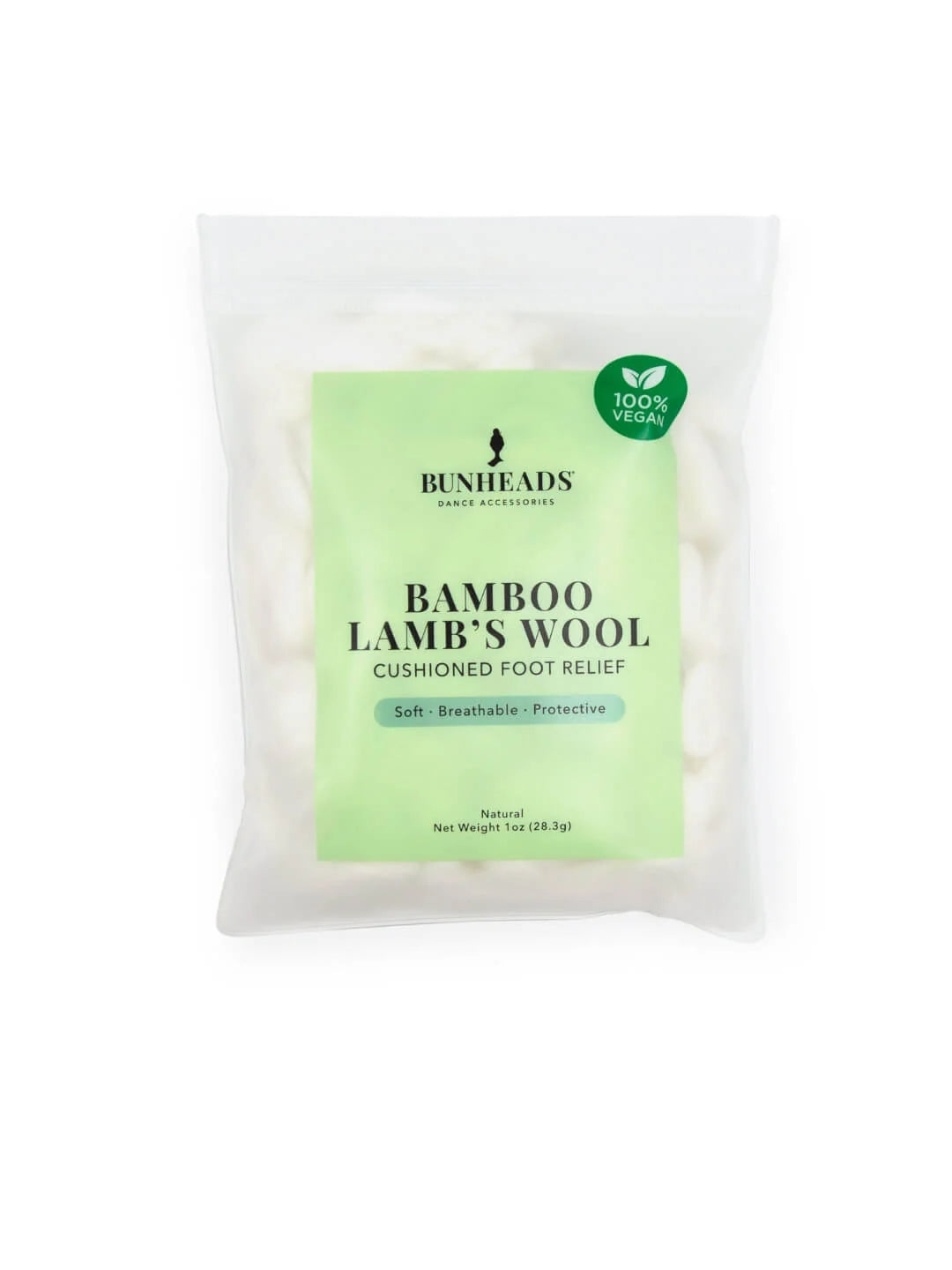 Capezio Bunheads Bamboo Lamb’s Wool BH1725 – vegan pointe shoe toe padding