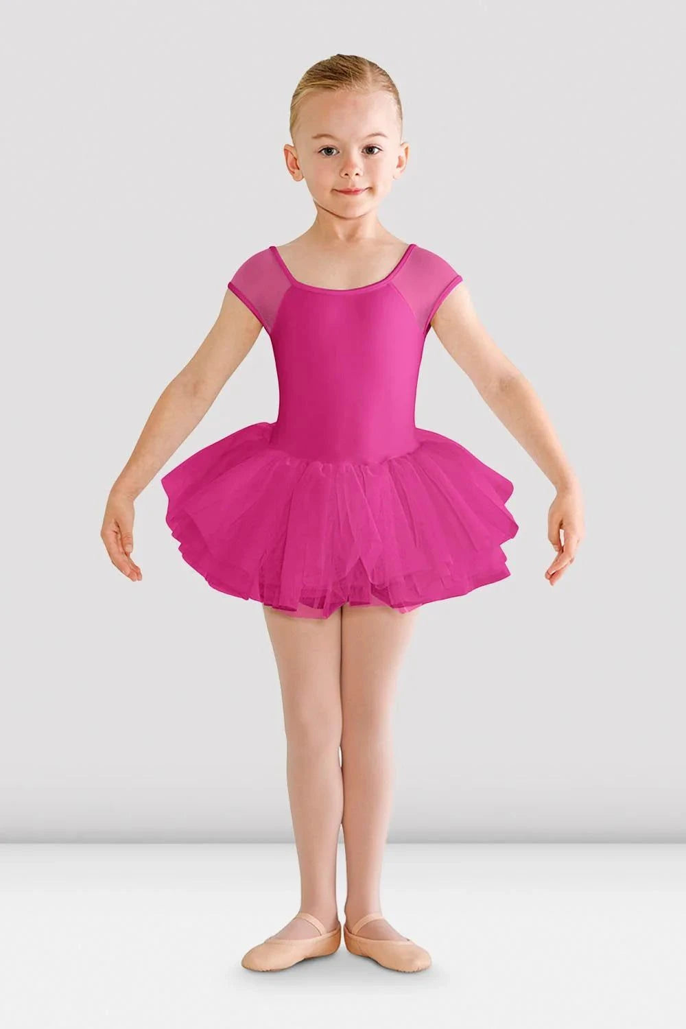 Bloch Girls Hanami Tutu Leotard | Mesh Sleeve Ballet Dress