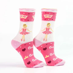 Kids Socks - Sugar Plum Fairy Ballerina I Love Ballet Pink
