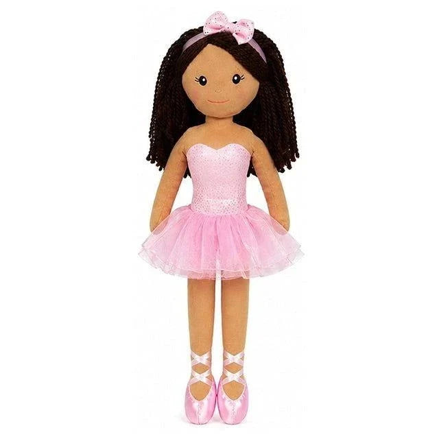 15 inch ballerina dolly plush with organza tutu and ballet slippers