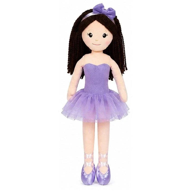15 inch ballerina dolly plush with organza tutu and ballet slippers