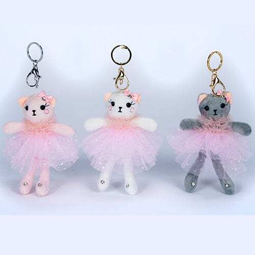 Ballerina Kitten Bag Tag Gifts Dasha Designs Pink 