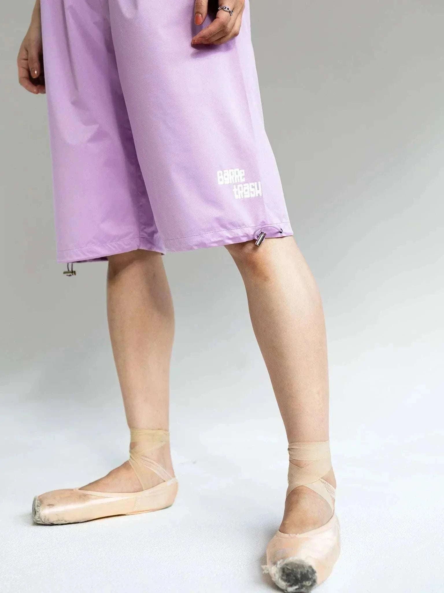 Light purple rehearsal pants by Barre Trash designed for dancers