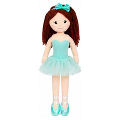 Ballerina Dolly Plush – 15" Soft Ballet Doll with Organza Tutu