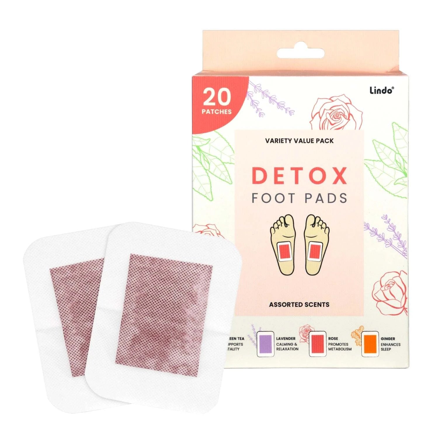 Detoxifying Foot Pads Variety Pack (20patches/box)