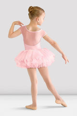 Bloch Girls Hanami Tutu Leotard black mesh sleeve ballet dress