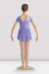 Bloch Girls Prisha short sleeve skirted leotard dress with georgette skirt