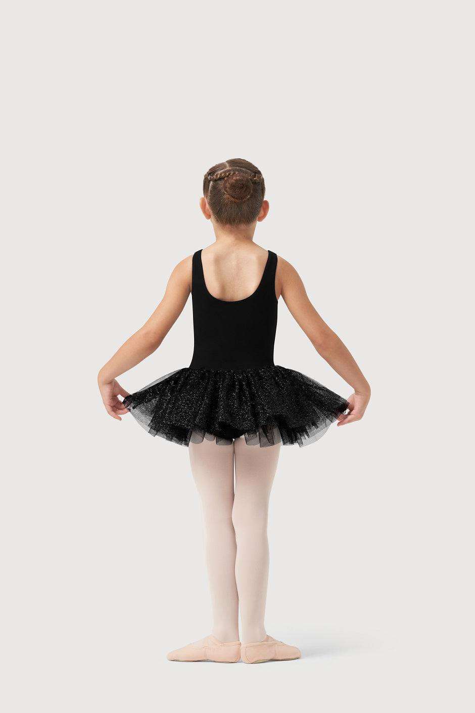 Bloch girls tank tutu dress black glitter ballet outfit