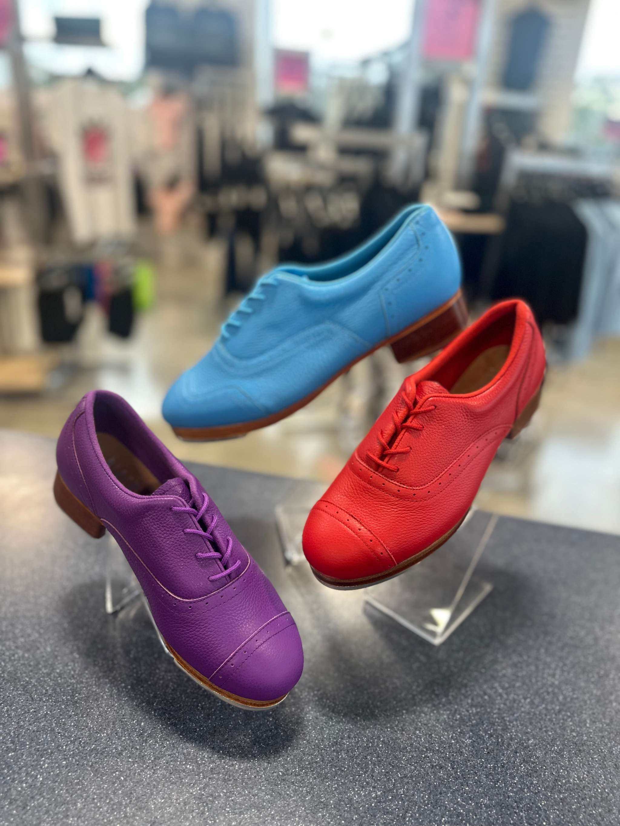 Bloch S0313L Limited Edition Jason Samuels Smith Ladies Tap Shoes Light Blue Purple Red