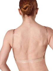 Capezio camisole dance bra with clear adjustable straps for support