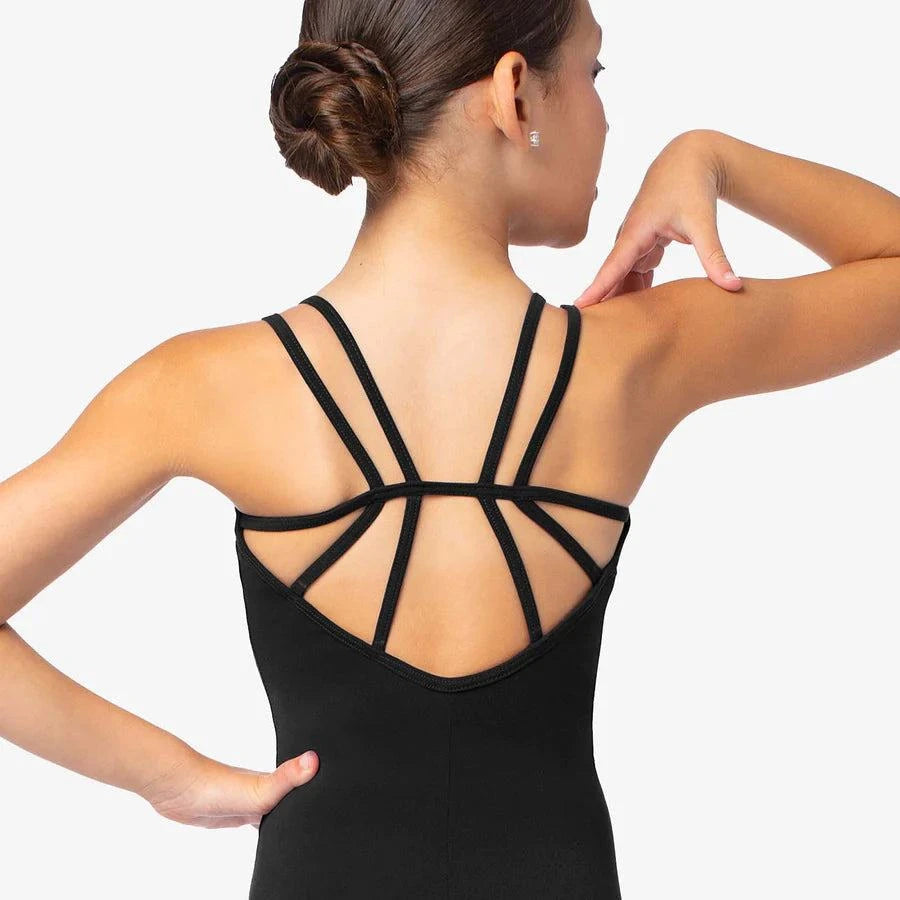 Child Camisole Leotard with Strappy Back Leotards Só Dança Child 4-6 Black 