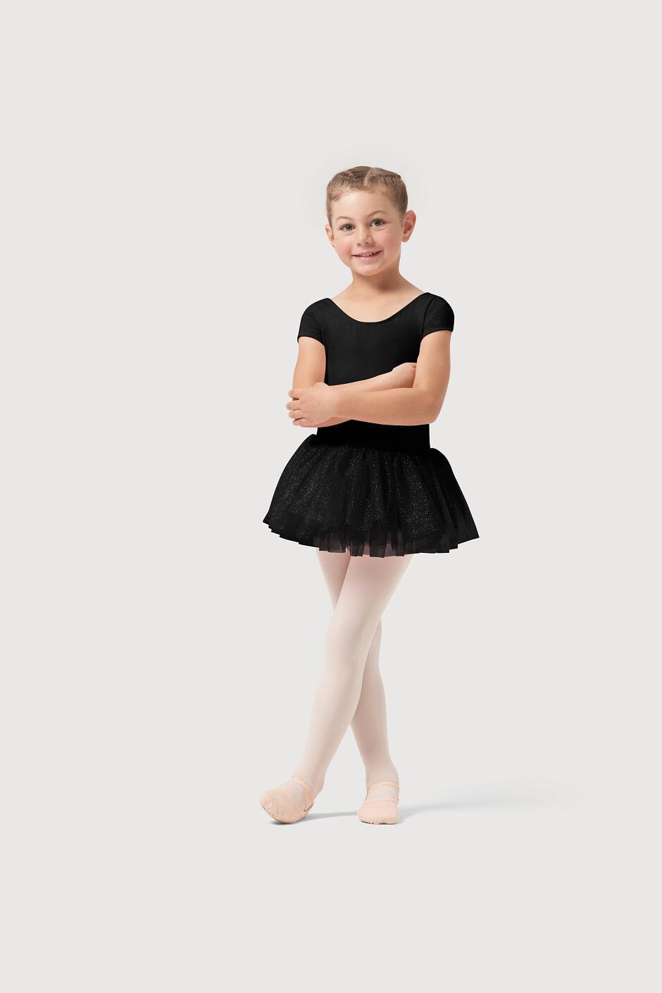 Clara Cap Sleeve Glitter Tutu Dress Dresses Bloch Child 2-4 Black 