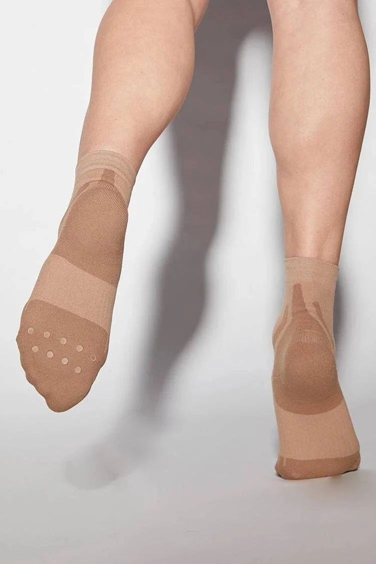 Jo+Jax Core Compression Socks – crew dance socks with targeted compression and traction pads