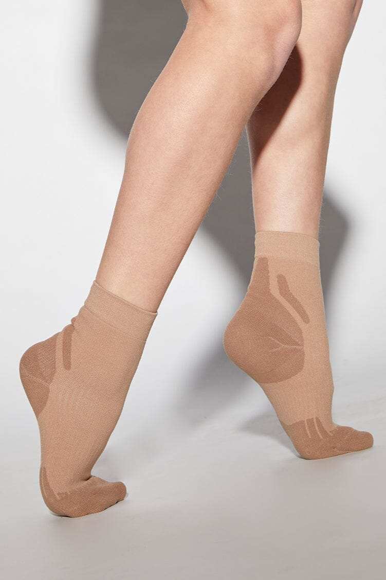 Jo+Jax Core Compression Socks – crew dance socks with targeted compression and traction pads