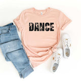Dance Word | Short Sleeve Graphic Tee Tops Olive And Ivory Wholesale 