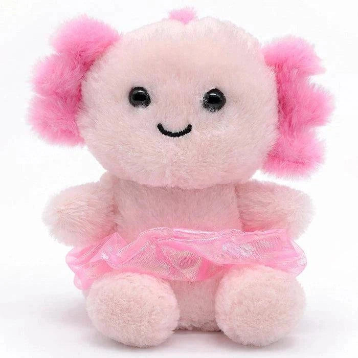 Dasha Designs soft pink axolotl plush with organza tutu