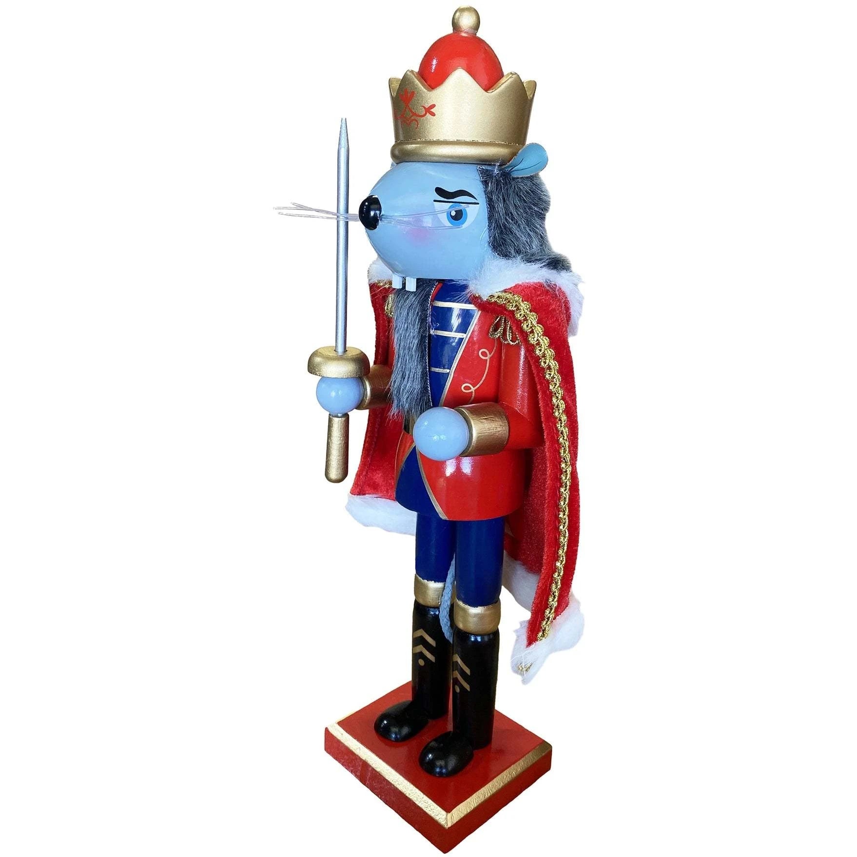 Mouse King 14-Inch Wooden Nutcracker