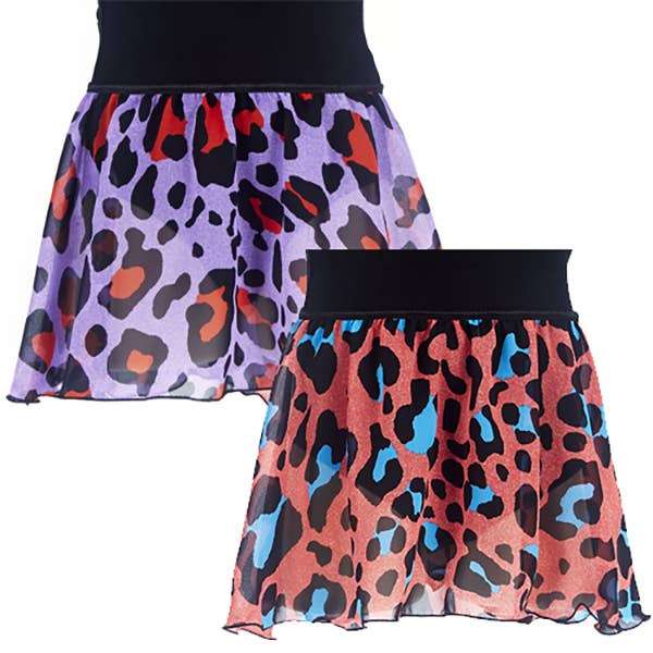 Dasha Designs 4333AP girls animal print pull-on dance skirt